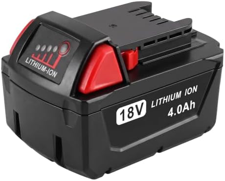 Replacement for Milwaukee 18V Battery, Compatible with Milwaukee 18 Volt Battery 48-11-1850 48-11-1862 48-11-1852 48-11-1880 48-11-1882 Cordless Power Tools, 4Ah