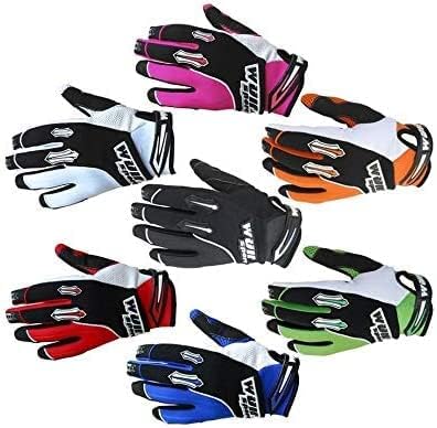 WULFSPORT STRATOS MOTORBIKE ADULT & KIDS MX GLOVES Motocross Sports Off Road Trials Enduro Quad Kart Dirt Bike Cycle ATV MTB BMX Race Adult & Junior Gloves (Black,M)