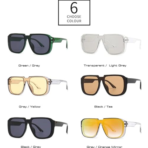 Lunettes de soleil rétro monobloc à grande monture pour conduire confortablement sans reflets