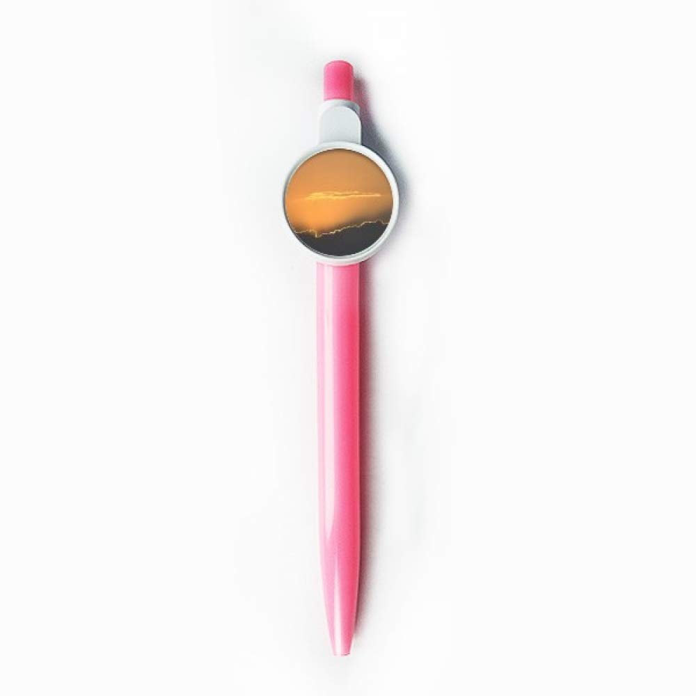Stylo à bille rétractable bleu Orange Dark Sky Clouds DIYthinker