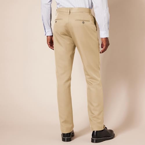 Image of Amazon Essentials Men's Slim-Fit Flat-Front Dress Pant