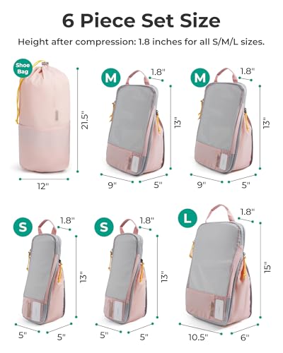 BAGSMART 6 Set Compression Cubes