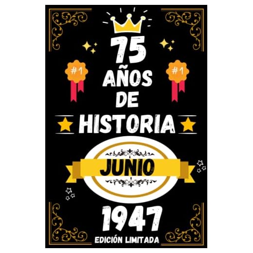 CUADERNO, 75 AÑOS DE HISTORIA JUNIO 1947 EDICIÓN LIMITADA: Regalo de 75 cumpleaños para mujeres y hombres, ideas de 75 cumpleaños... un cumpleaños... ... regalo de 75 cumpleaños para él/ella.