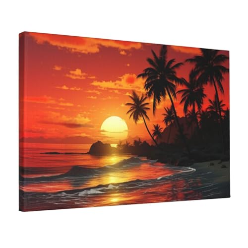 Impression sur toile HD coucher de soleil décoration murale de haute précision