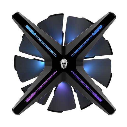 Ventilador de carcasa ALSEYE X12 ARGB PWM de 120 mm negro con hoja inversa para PC