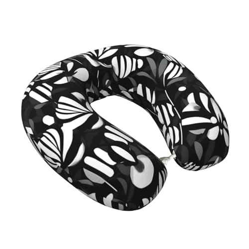 Almohada de viaje con espuma viscoelástica y funda negra miniatura 2
