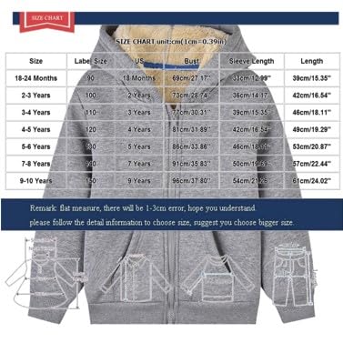 Unisex Sherpa Lined Jackets - Toddler Boys Girls Fleece Jacket Hoodie Zip Up Hooded Sweatshirt Kids Winter Outwear3