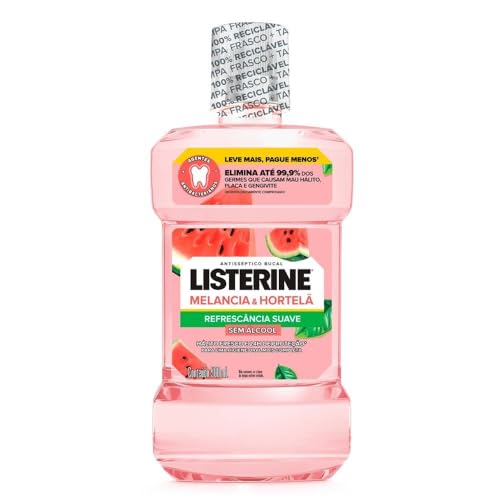 LISTERINE® Melancia & Hortelã Enxaguante Bucal Sem Álcool, 500mL