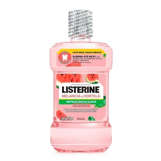 LISTERINE® Melancia & Hortelã Enxaguante Bucal Sem Álcool, 500mL