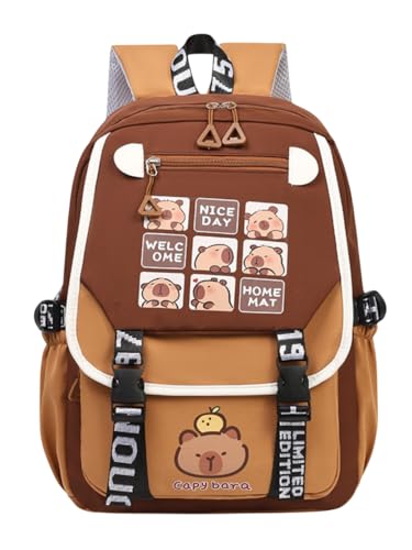 Image of Tinytot 30 Litre, Japanese Korean Style Capybara Niche College Students Light weight School bag Women's Travel Backpack