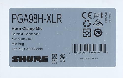 Shure PGA98H-XLR Condenser Microphone - With Cardioid Pick-Up Pattern,Condenser Gooseneck Instrument Microphone thumb #9