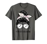 Toy Fox Terrier Mom Unordentlicher Dutt Brille T-Shirt
