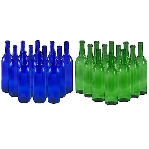 FastRack Wine Making Bottle Bundle (12 Cobalt Blue + 12 Green) | 24 Bottles image 5