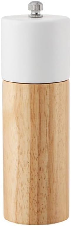 Black Pepper Freshly Ground Seasoning Bottle 6-inch Rubber Wood Manual Pepper Grinder(Onecolor)