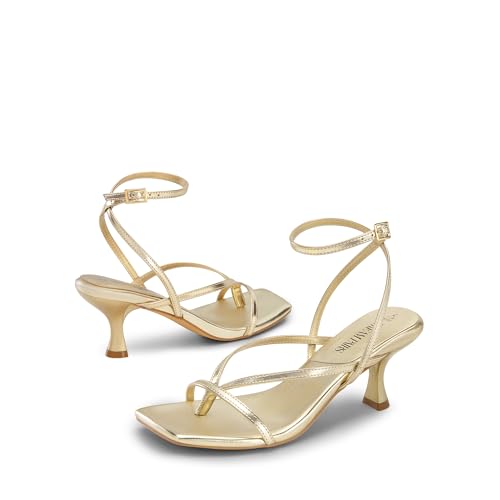 DREAM PAIRS Women's kitten Low Strappy Lace Up Heels Open Square Toe Thong Ankle Strap Heels Sexy Fashion Comfort Dress Shoes Party Sylvestra Pumps Heeled Sandals3