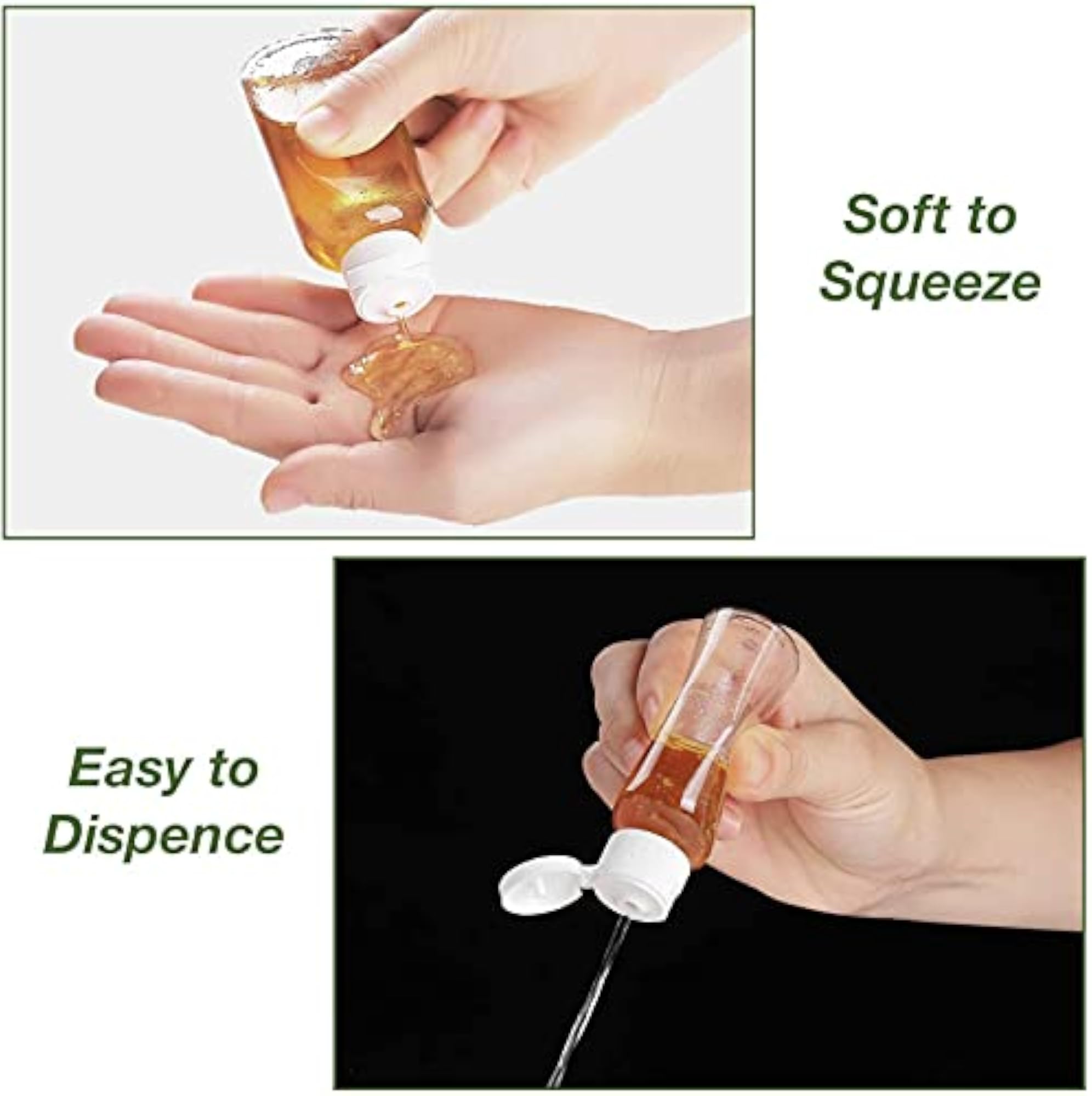24pcs 30ml Empty Clear Plastic Bottles, Travel Size Containers