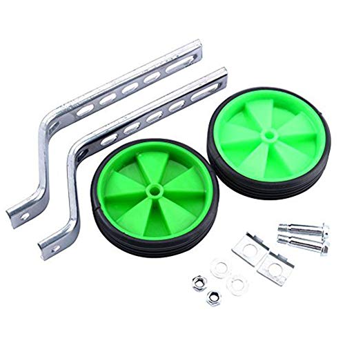 Ruedas de entrenamiento para bicicleta para niños de 12 a 20 pulgadas, kit universal de ruedas auxiliares de equilibrio, ruedas estabilizadoras fijas color negro miniatura 4