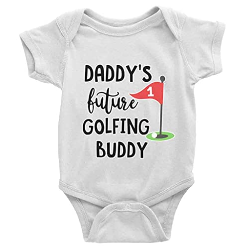 Image of Snagminio Daddy's Future Golfing Buddy Cute Baby Bodysuit Short Sleeve Rompers Jumpsuit Unisex