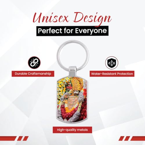 Image of Stylish Metal Keychains with Permanent Glossy Print - Inspirational Quotes & Spiritual Designs - Perfect Key chains for loved ones, Personal Use, Gifts & Return Gifts