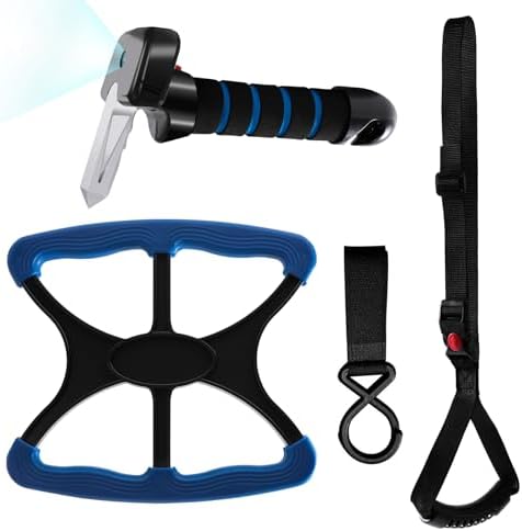 4pc Mobility Standalone Kit:Car Door Assist Handle for Elderly & Adjustable Standing Aid Safety Handle & Liberty Lift Assist with Hook Gift for Seniors, Disabled, Pregnant to Convenient Travel