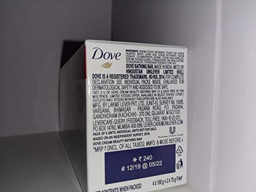 Image of Dove Cream Beauty Bathing Bar Buy 400 g Get 2*75 g Soap Free