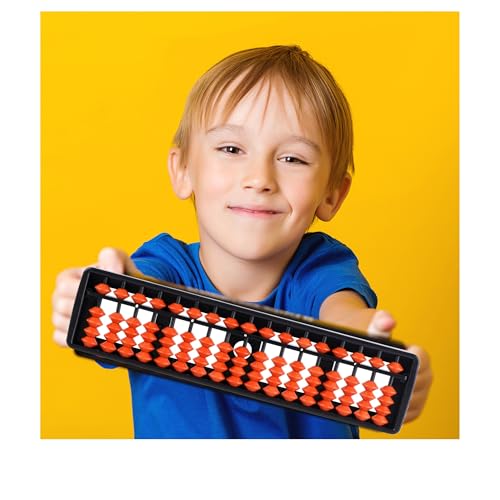 Image of BKDT Marketing Educational Abacus 17 Rods for Kids Early Math Skills for Kids to Learn to Count, Add & Subtract with Beads - Mathematics Tool kit -Abacus Toys- Festival Gifts,Diwali Gift