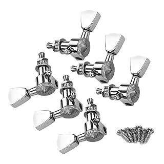 dsfen 6 pièces pour cordes de guitare 3L3R Mécanismes de verrouillage Mécaniques de blocage Mécaniques pour guitares électriques acoustiques Accessoires de rechange avec vis et embouts de montage Arge - Les Beatles, Paul McCartney, John Lennon, RIngo Starr, George Harrison
