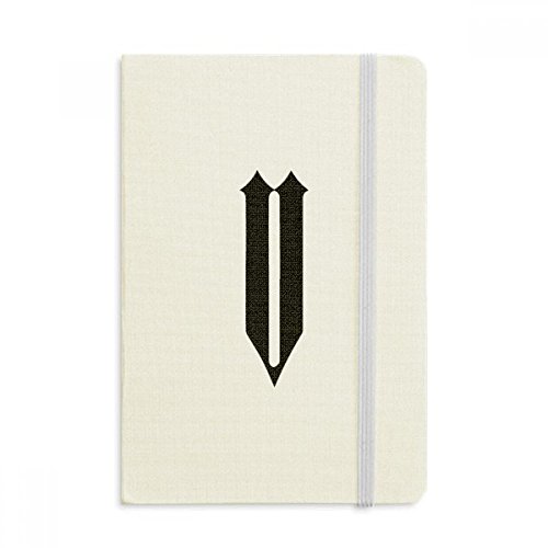 DIYthinker Cinco números romanos En Negro Silueta Notebook Tela cubierta dura clásico Diario Diario A5 A5 (144 x 210 mm) Multicolor Cover