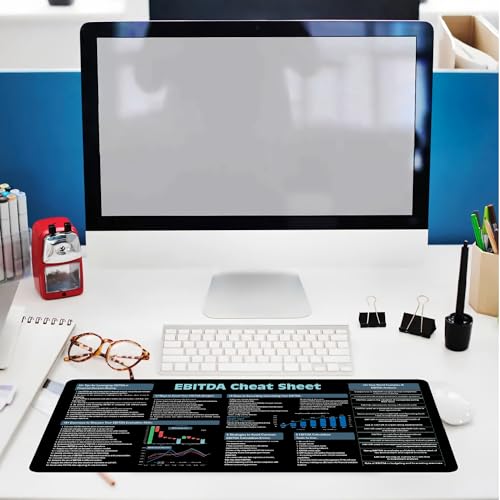 Image of EBITDA Cheat Sheet Mouse Mat KMH Mouse Pad Financial Analysis Large Desk Pad Mouse Pad for Accountants Analysts, Mousepad Gift Essential Computer Accessories for Study, Work, and Reference Purposes
