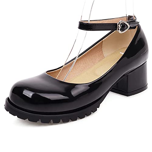 Mary Janes femme confortables pour pieds sensibles à talon carré stable