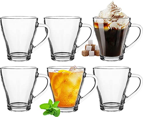 Image of MULTI ZONE 300 ML Crystal Clear Toughened Glass Tea Cup with Convenient Solid Handle Cups, Espresso Mug Set for Tea, Coffee, Hot /Cold Drinks (MZ-05)