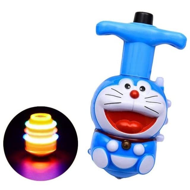 BELOXY Doremon Spinning Top Magic Latto Toy Flashing Plastic Magic Lattoo Top Toy Non-Toxic Safe Spinning Top with LED Lights Music Attractive Toy Laser Toys Kids(Multicolor) (Doremon Spinning Top)