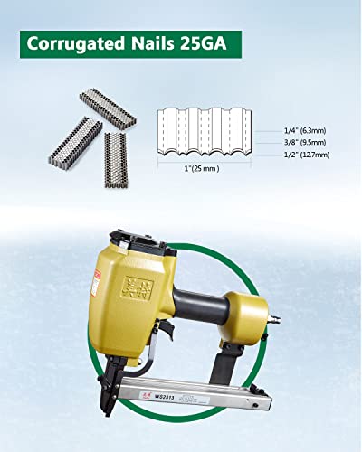 Meite Ws2513 Corrugated Stapler -- 25 Gauge 1-Inch Crown Corrugated Nailer Pneumatic Corrugated Fastening Tool (1/4-Inch To 1/2-Inch) #TOP1
