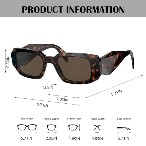 BUTABY Trendy Rectangle Sunglasses for Women Men Retro Sun Glasses Vintage Fashion Square Frame2