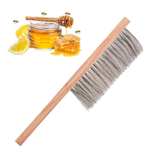 Beekeeping Brush for Beekeepers, Soft Bristles Cleaning Brush with Ergonomic Wooden Handle - Gentle Cleaning Tool for Durable Use, Bee Hive Supplies Beekeeping Equipment for Bee Keepers