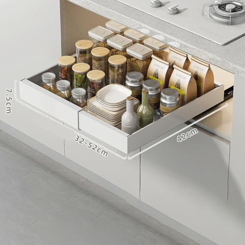 Armoire coulissante cuisine extensible pour optimiser les placards profonds sans percer