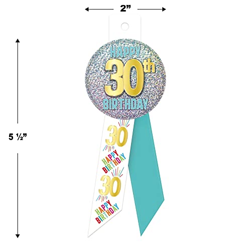 Épingles rosace 30e anniversaire Beistle RS549, cadeau invité idéal - 5