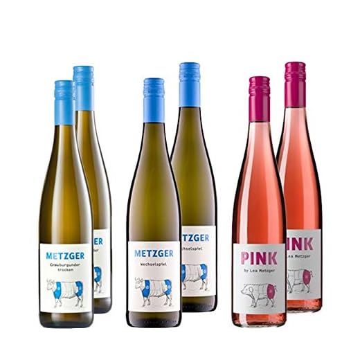 Weingut Metzger Lieblings Set | Grauburgunder trocken, Pink Rosé trocken und der Cuvée Weißwein Wechselspiel | Metzger Weine im praktischen Set (6x0,75 L)