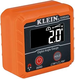 Digital Electronic Level and Angle Gauge, Measures 0-90 and 0-180 Degree Ranges, Measures and Sets Angles Klein Tools 935DAG