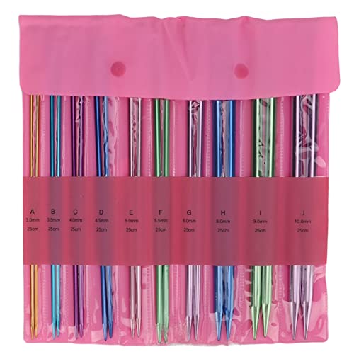Pssopp PSSOPPEB8U43IMYK1086 10 Pairs Knitting Needles Kit Straight Single Pointed Knitting Needles Aluminum Sweater Knitting Needles In 10 Sizes thumb #2