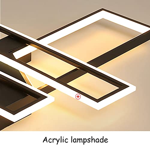 Plafonnier LED dimmable 94W géométrique blanc à intensité variable - 5