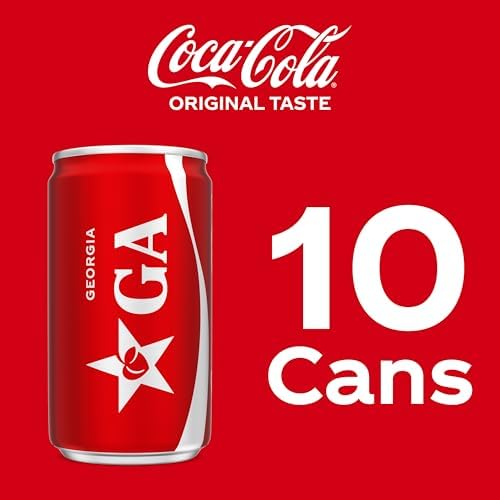 Coca-Cola Soda Soft Drink Fridge Pack Mini Cans, 7.5 fl oz, 10 Pack - 3