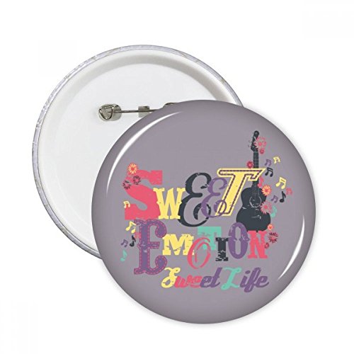 Badge bouton Musique multicolore pour look festival sur sweat violet S