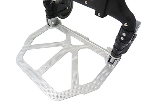 Carrinho de Mao Dobravel Feira com Capacidade ate 80 kg de Aluminio Carga Transporte Preto (BSL-CARE