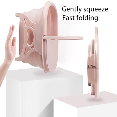 Spa de pies plegable, cubeta grande multifunción rosa miniatura 3