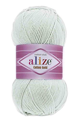 Image of 55% Cotton 45% Acrylic Alize Cotton Gold Yarn 1 Skein /Ball 100 gr 360 yds (533 - Grey)