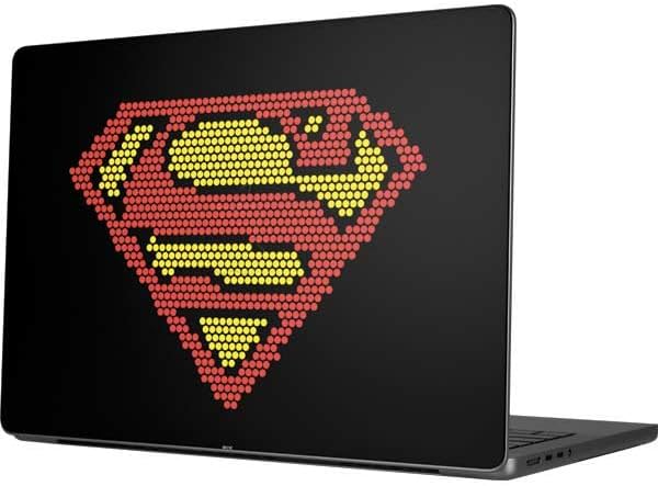 Skinit Decal Laptop Skin Compatible with MacBook Pro 14in (2021-24) - Officially Licensed Superman 2025 Superman & Krypto Watch The Earth Design