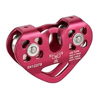 Tread star Kabelrol katrol 20 kN high-performance kabelrol van aluminiumlegering voor het 12 mm eenkabel-riemschijfblok voor 12 mm (1, paars