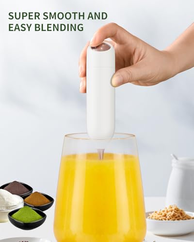 CIRCLE JOY Portable Drink Mixer Handheld, No Foam, No Clumps, Protein Mixer for Pre-workout Mixes Collagen Powder Milk Powder Fiber Drink, Easy Use Less Mess