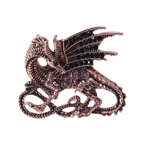 Broche dragon vintage démon en métal pour customiser un vêtement d'homme ou femme